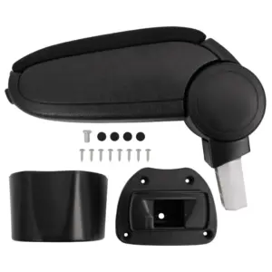 Reguleeritav auto käetugi panipaigaga NISSAN JUKE-le, must ABS, 14,5 x 31,5 x (30–48) cm