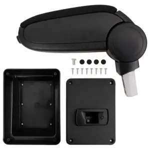 Reguleeritav auto käetugi panipaigaga, must ABS, Skoda Octavia al 2014, 17 x 40 x 31–49 cm