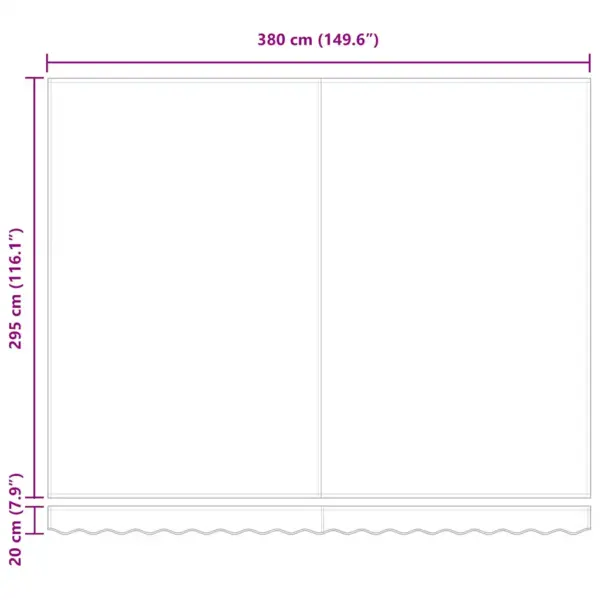 Automaatne sissetõmmatav terrassimarkiis kaugjuhtimispuldiga, burgundiapunane, valge alumiiniumraam, vett ja mustust hülgav polüesterkangas, 400 x 300 cm – 12