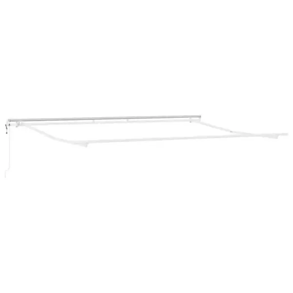 Automaatne sissetõmmatav terrassimarkiis kaugjuhtimispuldiga, burgundiapunane, valge alumiiniumraam, vett ja mustust hülgav polüesterkangas, 400 x 300 cm – 6