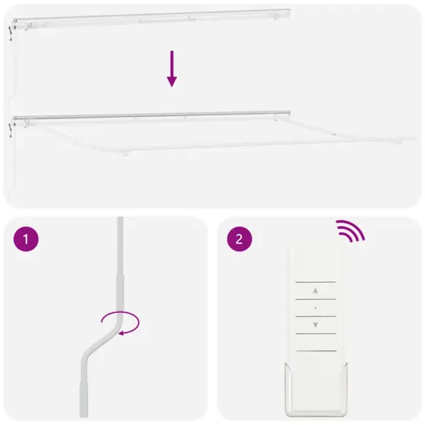 Automaatne sissetõmmatav terrassimarkiis kaugjuhtimispuldiga, burgundiapunane, valge alumiiniumraam, vett ja mustust hülgav polüesterkangas, 400 x 300 cm – 8