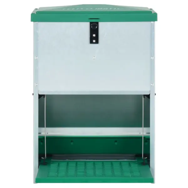 Automaatne pedaaliga linnusöötur, tsingitud plekk, roheline, 12 kg, 33,5 x 23 x 50 cm – 3