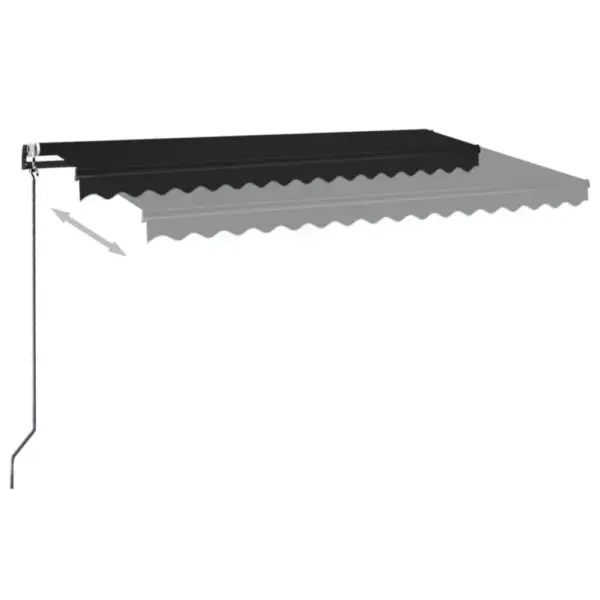 Automaatne terrassimarkiis LED-valgustuse ja tuuleanduriga, antratsiithall, 400 x 350 cm – 3
