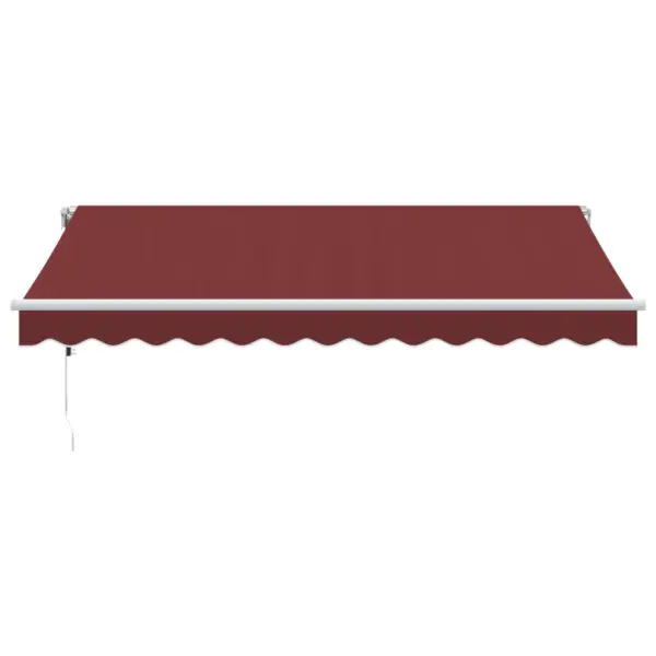 Automaatne sissetõmmatav terrassimarkiis LED-valgustusega, veinipunane, 350 x 250 cm – 4