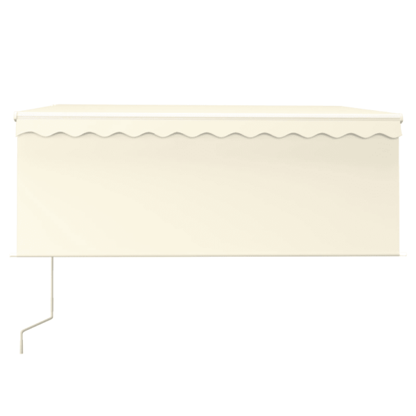 Automaatne terrassivarikatus LED-valgustuse ja tuuleanduriga, 3,5 x 2,5 m, kreemjasvalge – 3