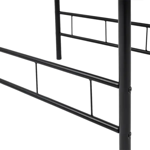 Kompaktne baarikomplekt 2 tabureti ja MDF lauaplaadiga, must metallraam – 7