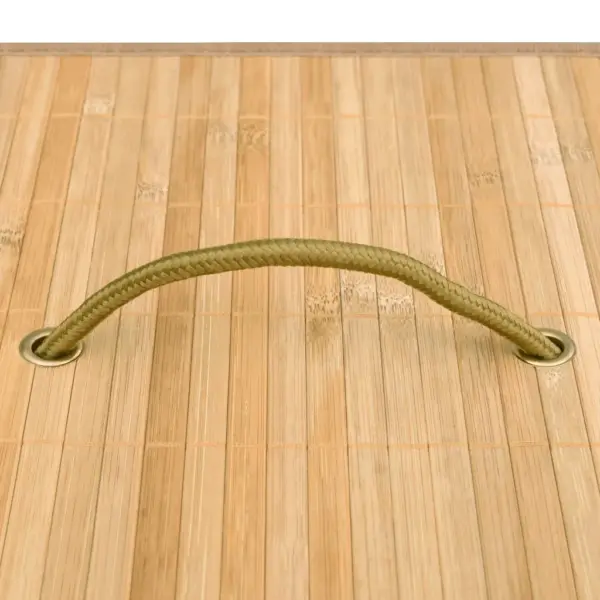 Bambusest ja kangast kandilised hoiukastid kaanega, 4 tk, 31 x 31 x 20 cm – 7