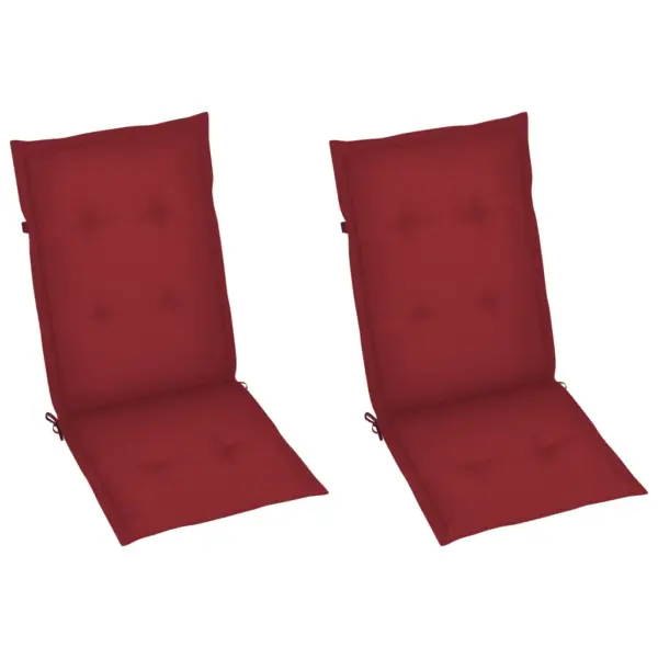 Bambusest kiiktool veinipunase veekindla padjaga, 66 x 86 x 105 cm – 5