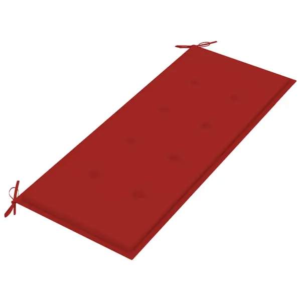 Kokkupandav bambusest aiapink punase padjaga, 118 cm – 5