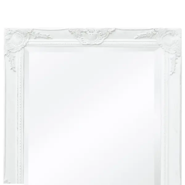 Barokkstiilis seinapeegel kaldservaga, valge, 100 x 50 cm – 7
