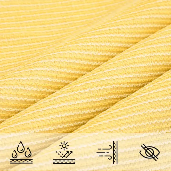 Päikesepuri välitingimustesse, beež HDPE, ristkülik 5 x 7 m, 160 g/m² – 5