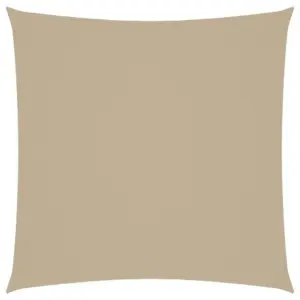 Beež veekindel kandiline päikesepuri 5 x 5 m, PU-kattega oxford-kangas