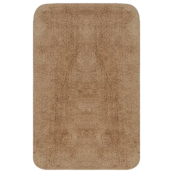 Beež puuvillane vannitoamattide komplekt, 2-osaline, libisemiskindel – 2