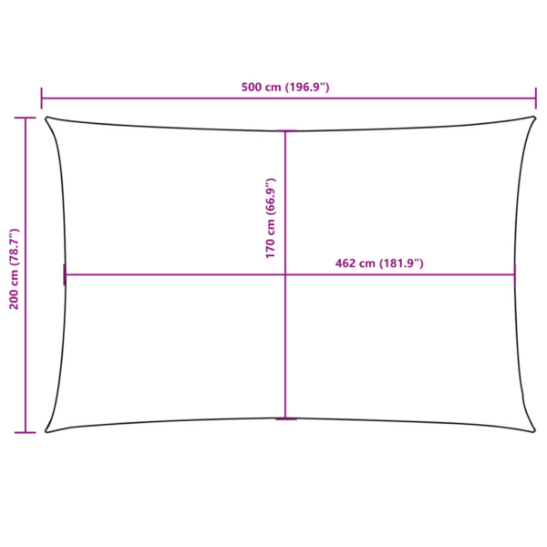 Veekindel oxford-kangast päikesepuri, ristkülik, 2 x 5 m, beež – 10