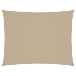 Veekindel UV-kaitsega ristkülikukujuline oxford-kangast päikesepuri, beež, 5 x 6 m