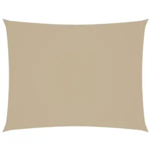 Veekindel ristkülikukujuline päikesepuri oxford-kangast, beež, 2,5 x 3,5 m
