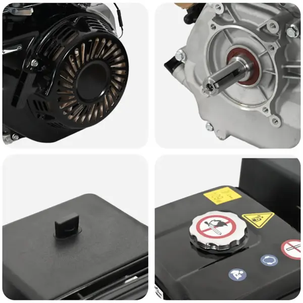 Bensiinimootor 15 hj 11 kW 423 cc tõmbestarteri ja elektrikäivitusega, must – 5