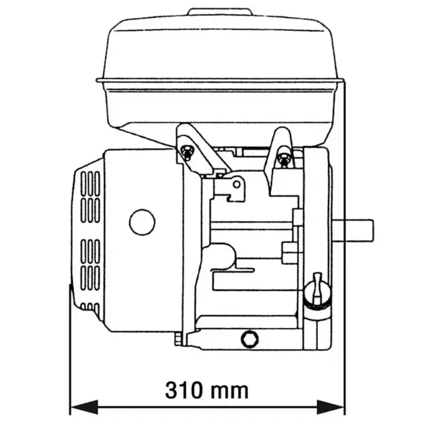 Bensiinimootor 15 hj 11 kW 423 cc tõmbestarteri ja elektrikäivitusega, must – 7