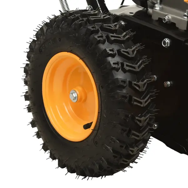 Bensiinimootoriga 2-in-1 lumepuhur ja lumepühkija, 6,5 hj LONCIN mootor, puhastuslaius 560/600 mm, kollane-must – 9