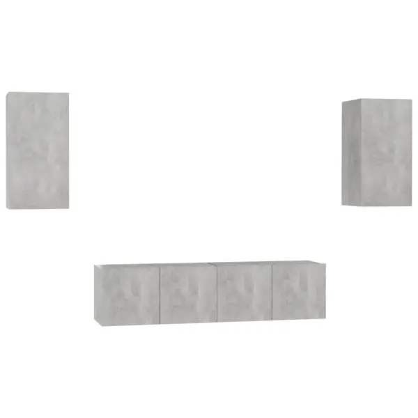 Seinale kinnitatav 4-osaline telerikappide komplekt, betoonhall, puitlaastplaat - 2