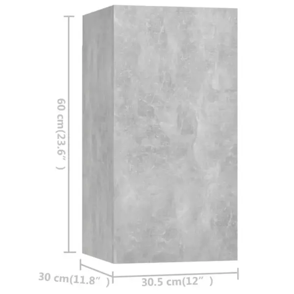 Seinale kinnitatav 4-osaline telerikappide komplekt, betoonhall, puitlaastplaat - 9