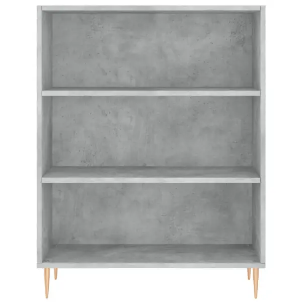 Kõrge kapp avatud riiulitega, betoonhall, tehispuit ja metall, 69,5 x 34 x 180 cm - 8