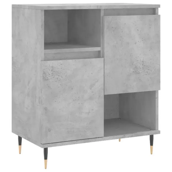 Betoonhall puhvetkapp, 2 tk, tehispuit ja metall, 120 x 35 x 70 cm - 5