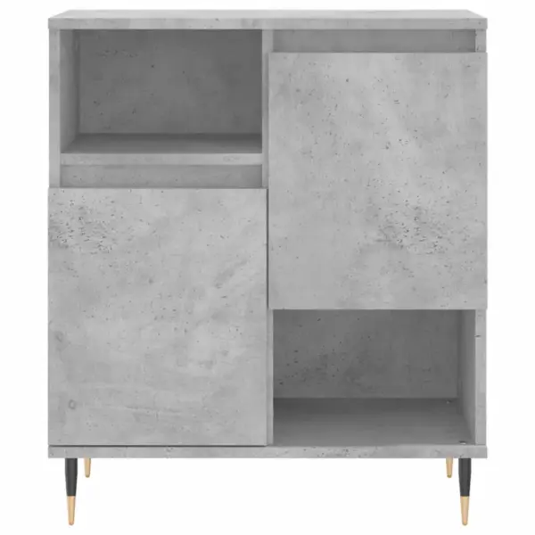 Betoonhall puhvetkapp, 2 tk, tehispuit ja metall, 120 x 35 x 70 cm - 6