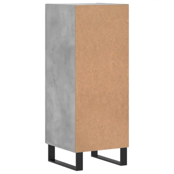 Puhvetkapp ukse ja metalljalgadega, betoonhall tehispuit, 34,5 x 34 x 90 cm – 8