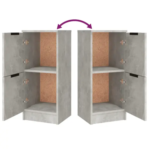 Betoonhall puhvetkappide komplekt 3 tk, tehispuit, 30 ja 60 x 30 x 70 cm – 11