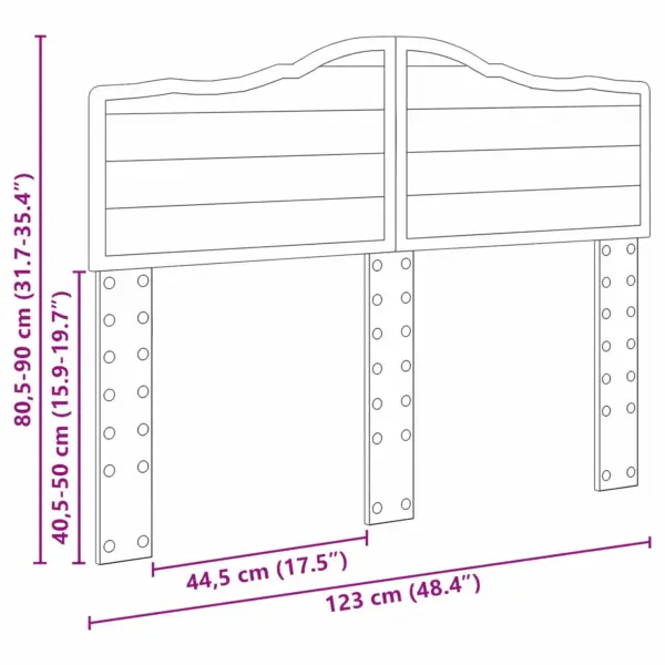 Betoonhall tehispuidust voodipeats, 120 cm, 123 x 3 x 90 cm – 10