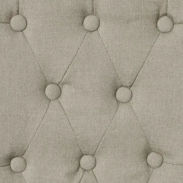 Chesterfield-stiilis söögitoolid, 2 tk, beež polüesterkangas, 42 x 53 x 95 cm – 4