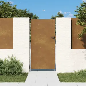 Täisprivaatsusega corten-terasest aiavärav, 85 x 175 cm, roostes toon