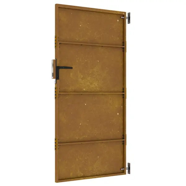 Täisprivaatsusega corten-terasest aiavärav, 85 x 175 cm, roostes toon - 7