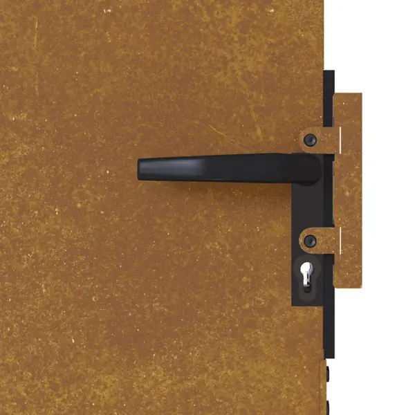 Täisprivaatsusega corten-terasest aiavärav, 85 x 175 cm, roostes toon - 10