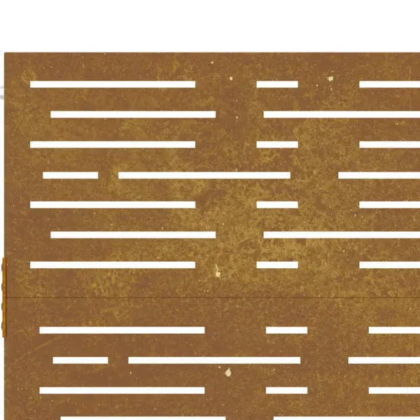 Corten-terasest aiavärav laserlõikega, roostes toonis, 85 x 75 cm – 10