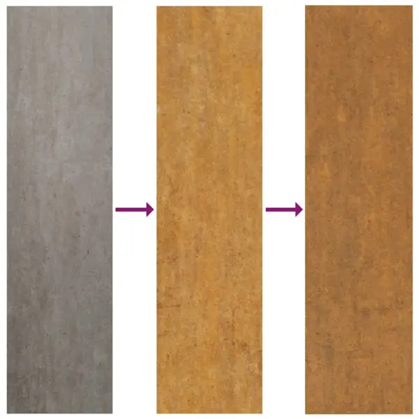 Mahukas Corten-terasest taimekast, roostevärvi, 482 x 100 x 36 cm – 6