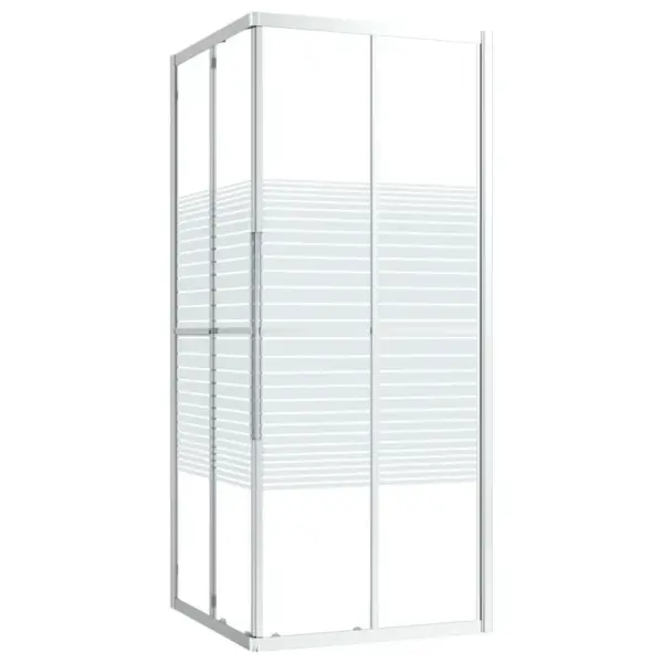 Dušikabiin trükiga ESG-klaasist ja alumiiniumraamiga, 80 x 80 x 180 cm, läbipaistev/valge – 2