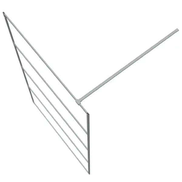 Dušinurga sein hõbedase raamiga, läbipaistev ESG-klaas, reguleeritav 114–115 x 195 cm – 5