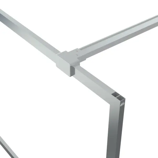 Dušinurga sein hõbedase raamiga, läbipaistev ESG-klaas, reguleeritav 114–115 x 195 cm – 6