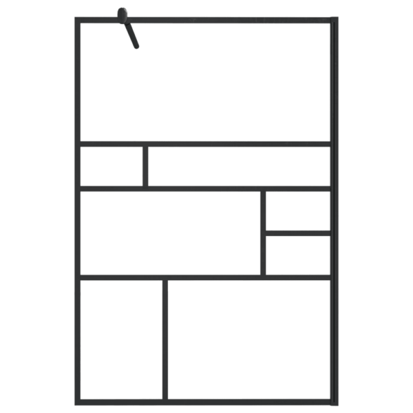 Dušinurga sein läbipaistvast ESG-klaasist, must raam, 115 x 195 cm – 3