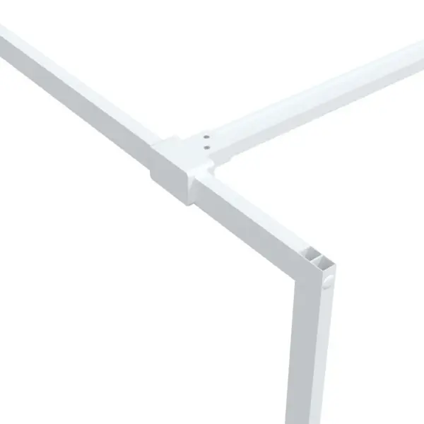 Dušinurga sein valge raamiga, läbipaistev ESG-klaas, 140 x 195 cm – 6