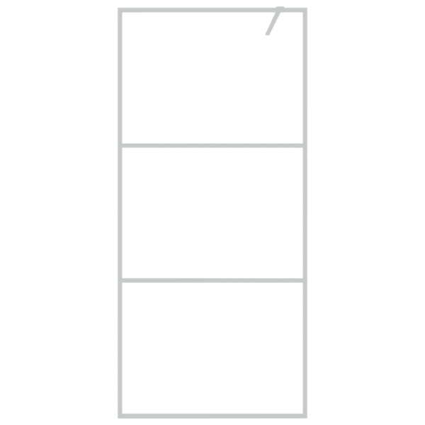 Dušinurga sein ESG-klaasist, hõbedane alumiiniumraam, 90 x 195 cm – 3