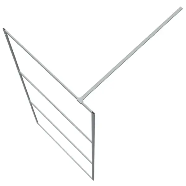 Dušinurga sein ESG-klaasist, hõbedane alumiiniumraam, 90 x 195 cm – 5