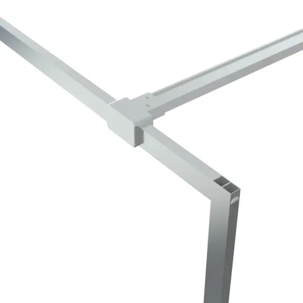 Dušinurga sein ESG-klaasist, hõbedane alumiiniumraam, 90 x 195 cm – 6