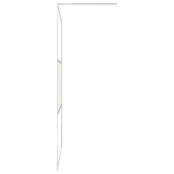 Dušinurga sein kividisainiga ESG-klaasist, hõbedase raamiga, 80 x 195 cm – 5