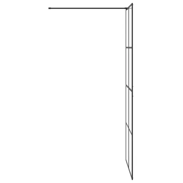 Dušinurga sein läbipaistvast ESG-klaasist, must alumiiniumraam, 90 x 195 cm – 5