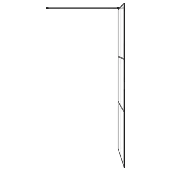 Dušinurga sein läbipaistvast ESG-klaasist, 90 x 195 cm, must raam – 5