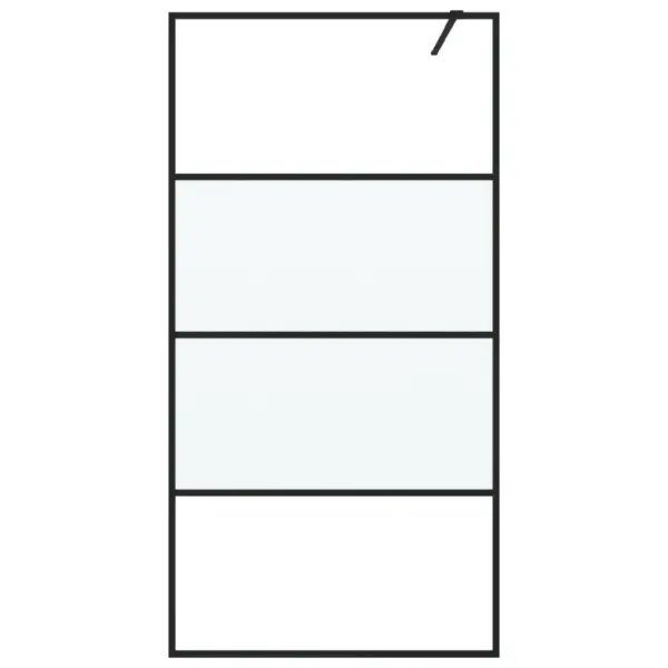 Dušinurga sein poolmati ESG-klaasiga, must raam, 100 x 195 cm – 3