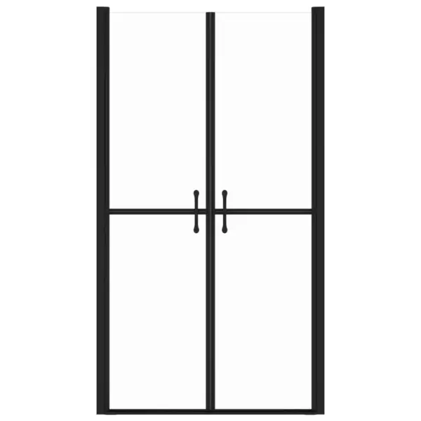 Reguleeritav dušinurga uks läbipaistvast ESG klaasist, musta alumiiniumraamiga, 93–96 x 190 cm – 3